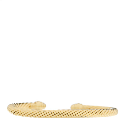 David Yurman 18K Yellow Gold Diamond 5mm Cable Classics Bracelet 2 of 4