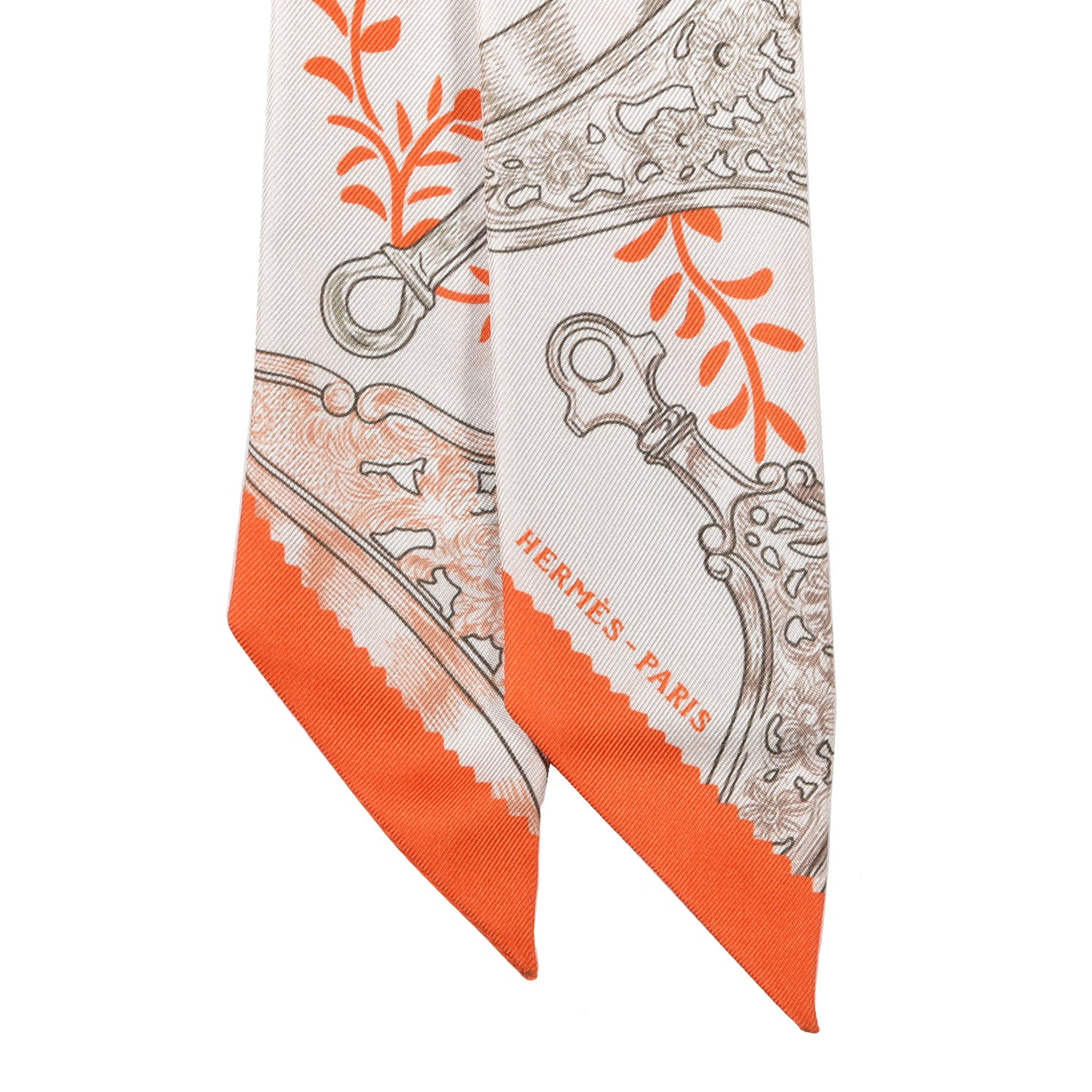 Silk Etriers Remix Twilly Verveine Orange Kaki