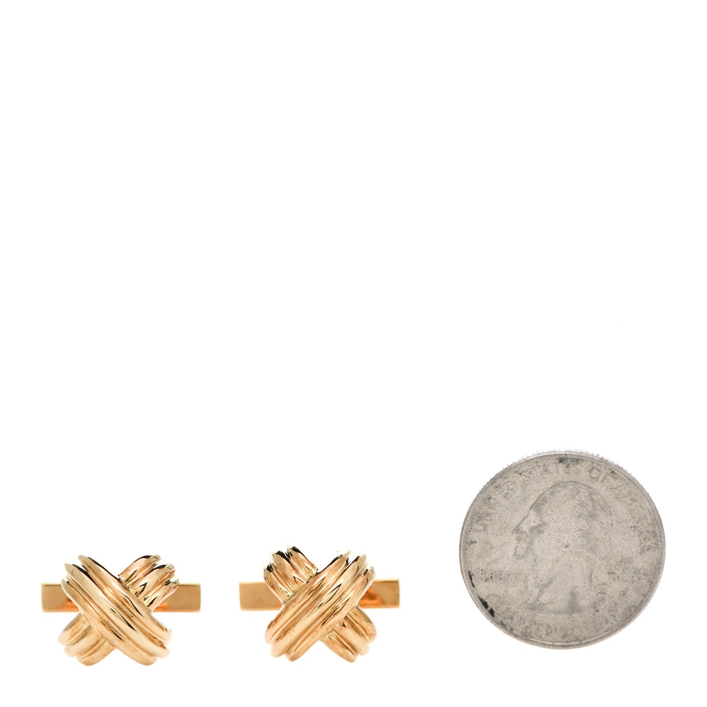 18K Yellow Gold Signature X Cufflinks