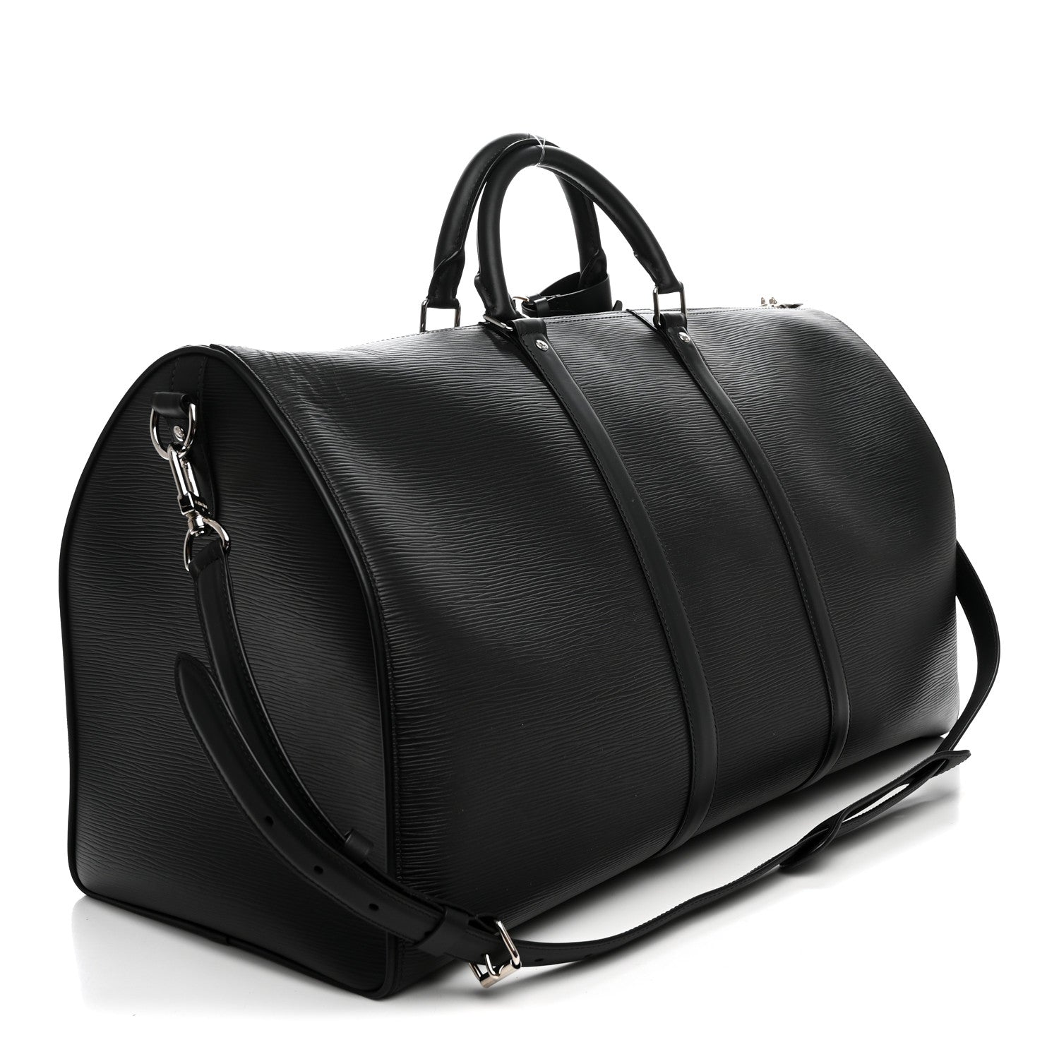 Louis Vuitton X SUPREME Epi Keepall Bandouliere 55 Black 2 of 10