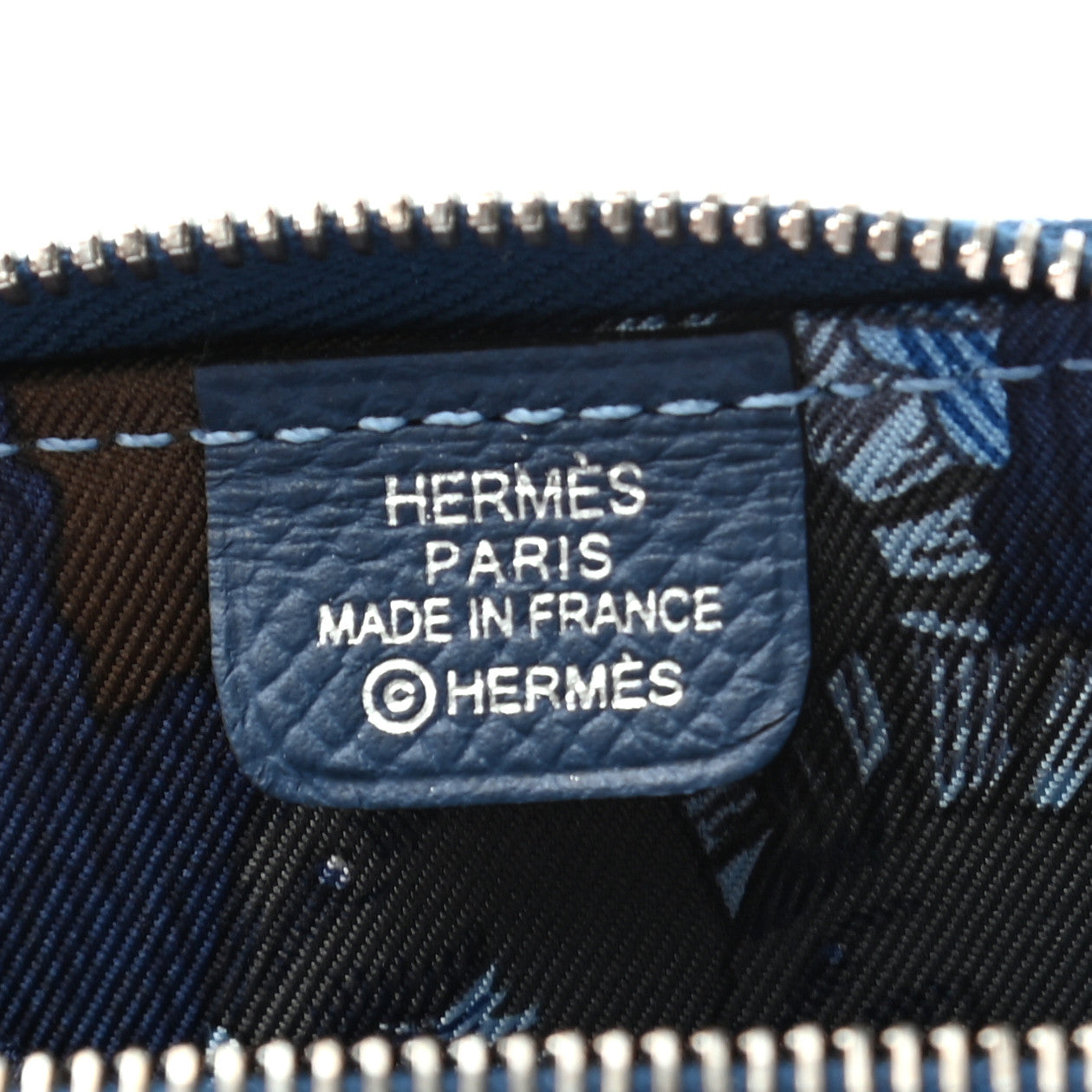 Hermes Epsom Silk'in Coin Purse Deep Bleu 6 of 7