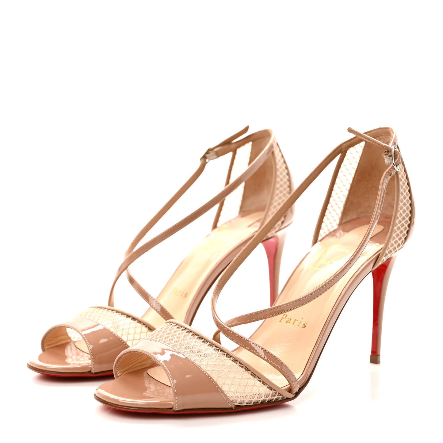 Patent Mesh Slikova Sandals Pumps 38 Nude