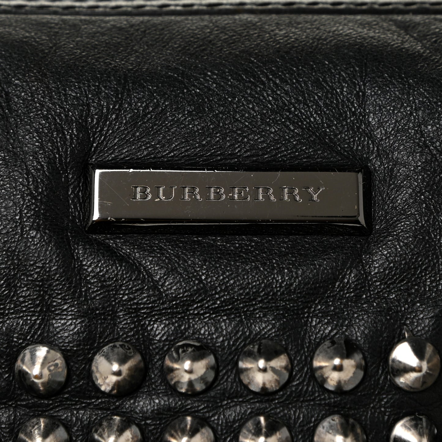 Lambskin Studded Small Edenham Satchel Black