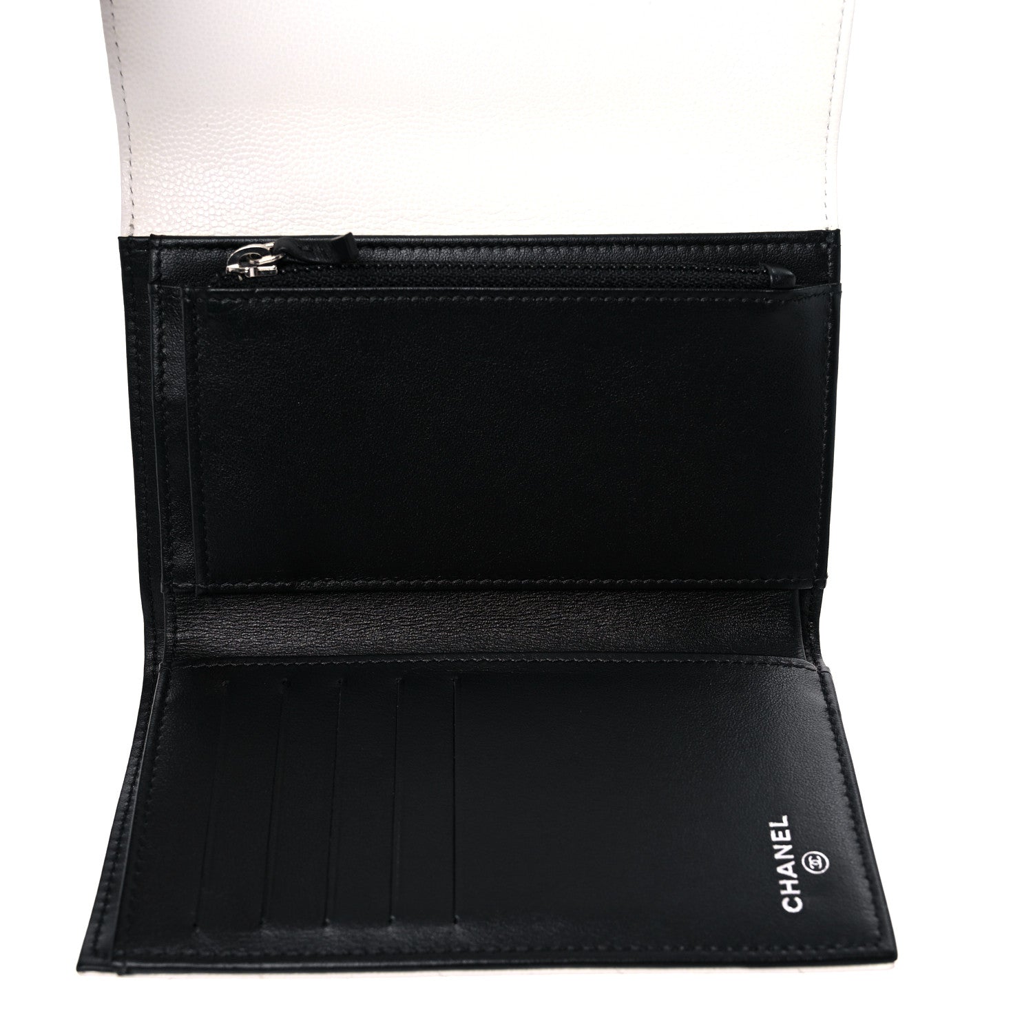 Chanel Caviar Quilted My Everything Flap Wallet White 5 of 9