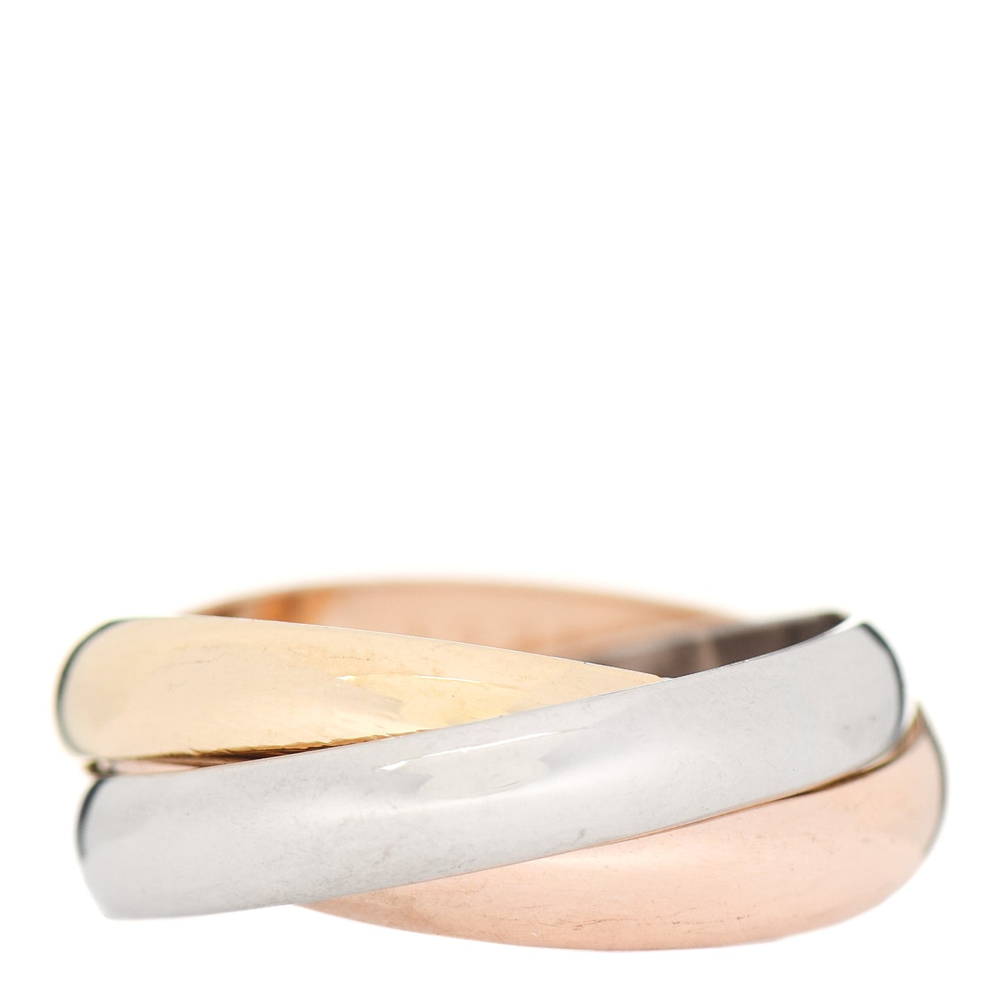 18K Pink Yellow White Gold Classic Les Must De Cartier Trinity Ring 54 6.75