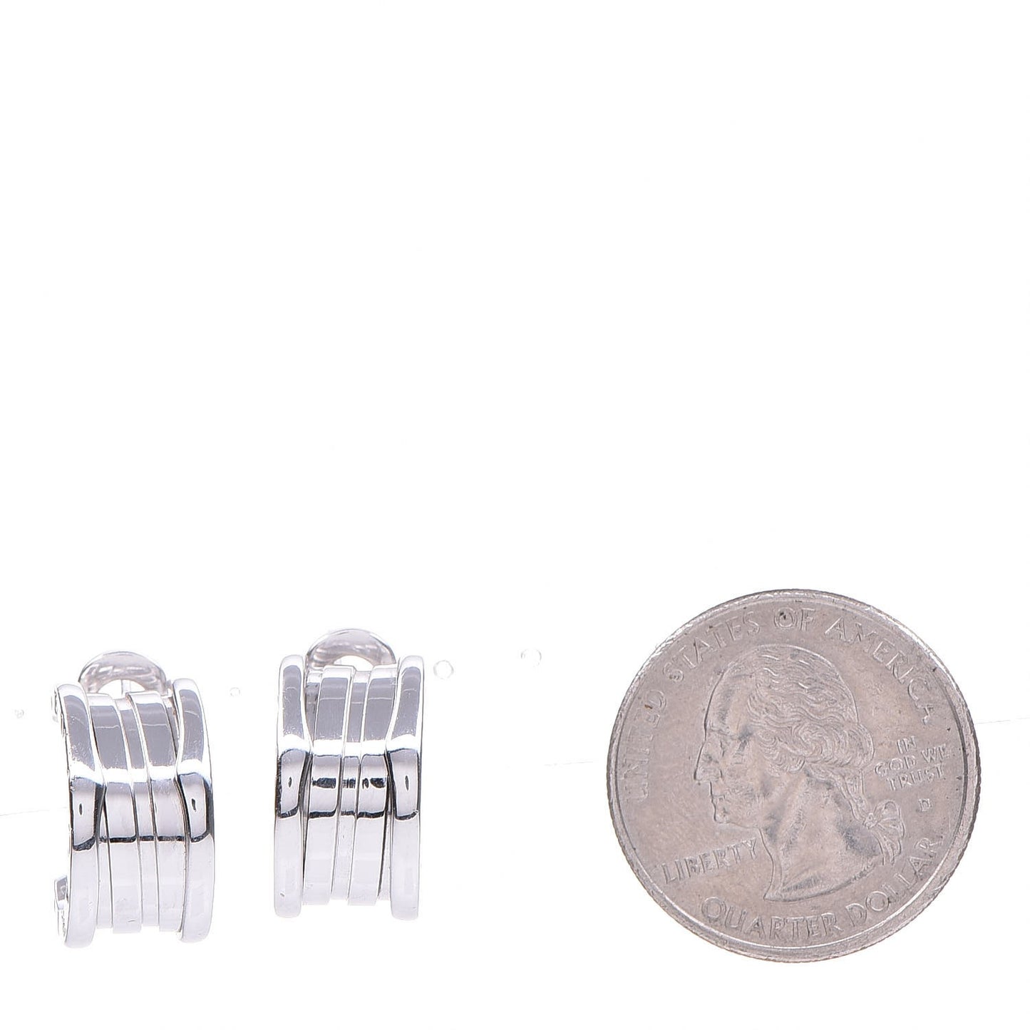 18K White Gold B.Zero1 Hoop Earrings
