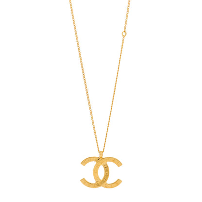 Chanel Metal CC Paris Button Necklace Gold 1 of 4