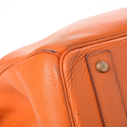 Hermes Taurillon Clemence HAC Birkin 40 Orange 27 of 33