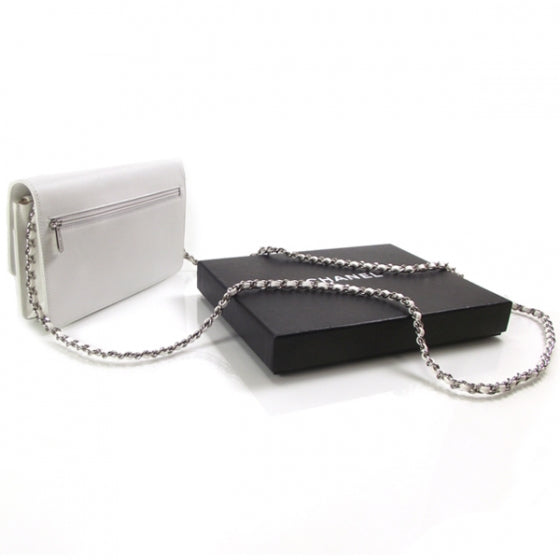 Caviar Wallet on Chain White w Silver HW