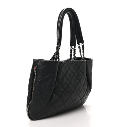 Chanel Caviar Quilted CC Zip Around Shoulder Bag Black 3 of 10