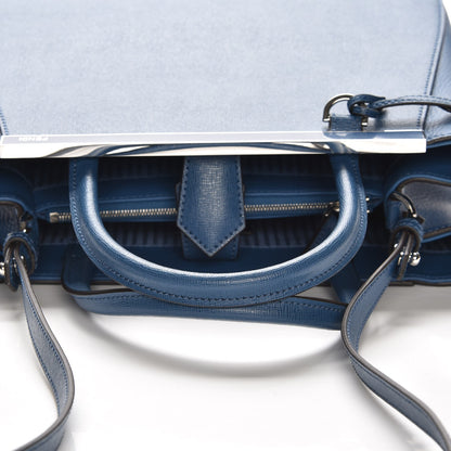 Fendi Vitello Elite Petite 2Jours Tote Blue Cobalto 6 of 9