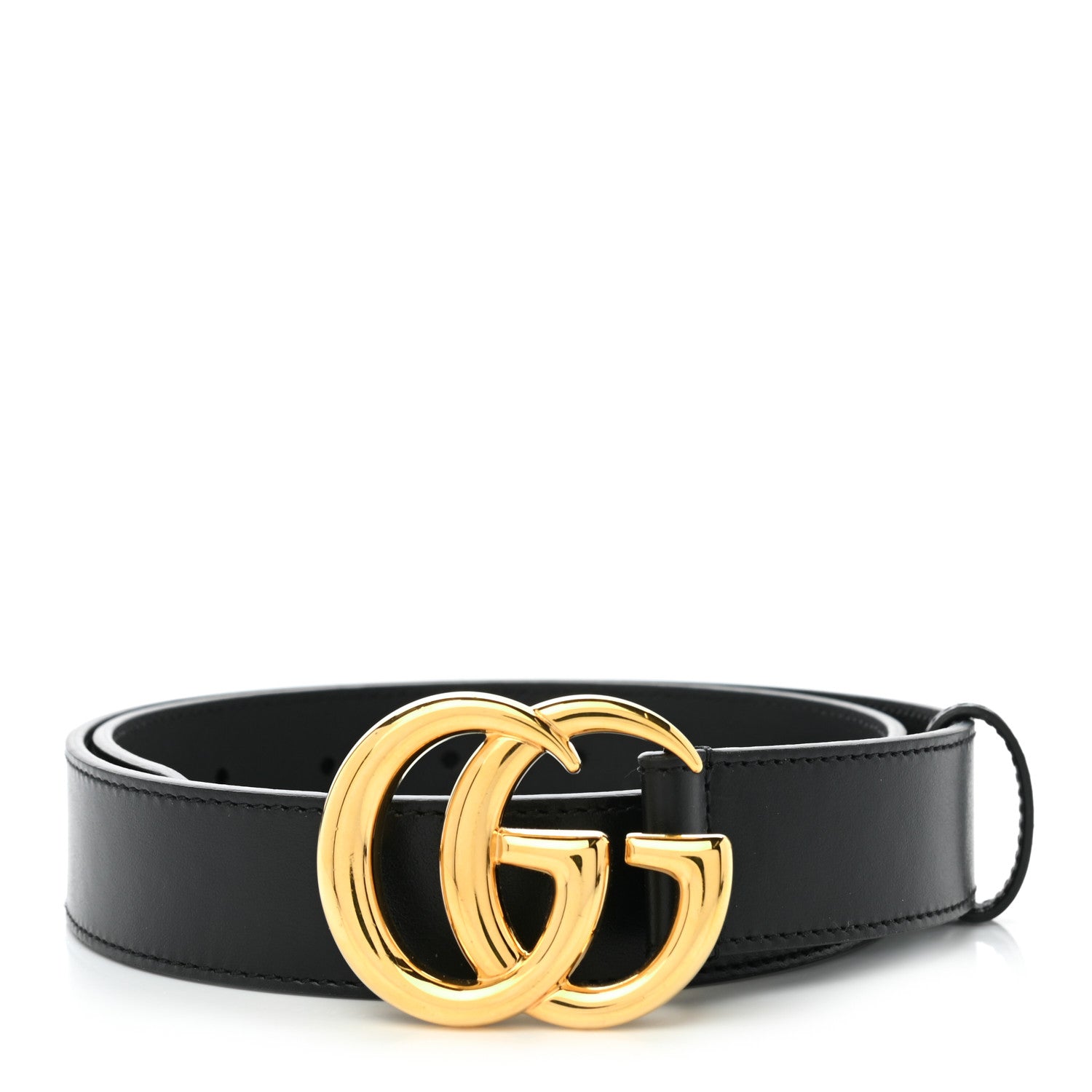 Gucci Plutone Calfskin Double G 30mm Belt 75 30 Black 1 of 6