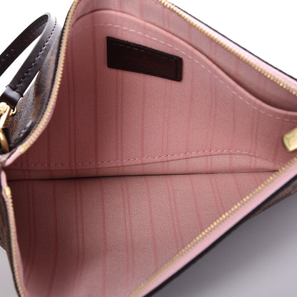 Louis Vuitton Damier Ebene Neverfull MM GM Pochette Rose Ballerine 5 of 8