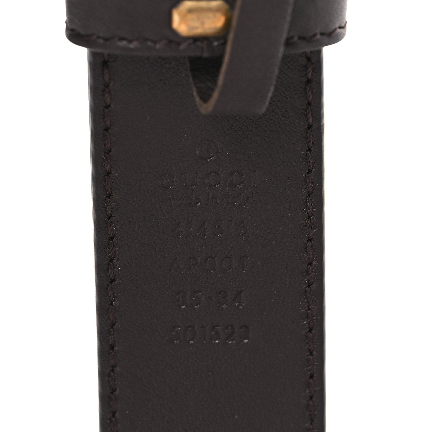 Gucci Moon Calfskin Double G 30mm Belt 85 34 Dark Cocoa 3 of 5