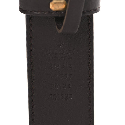 Gucci Moon Calfskin Double G 30mm Belt 85 34 Dark Cocoa 3 of 5