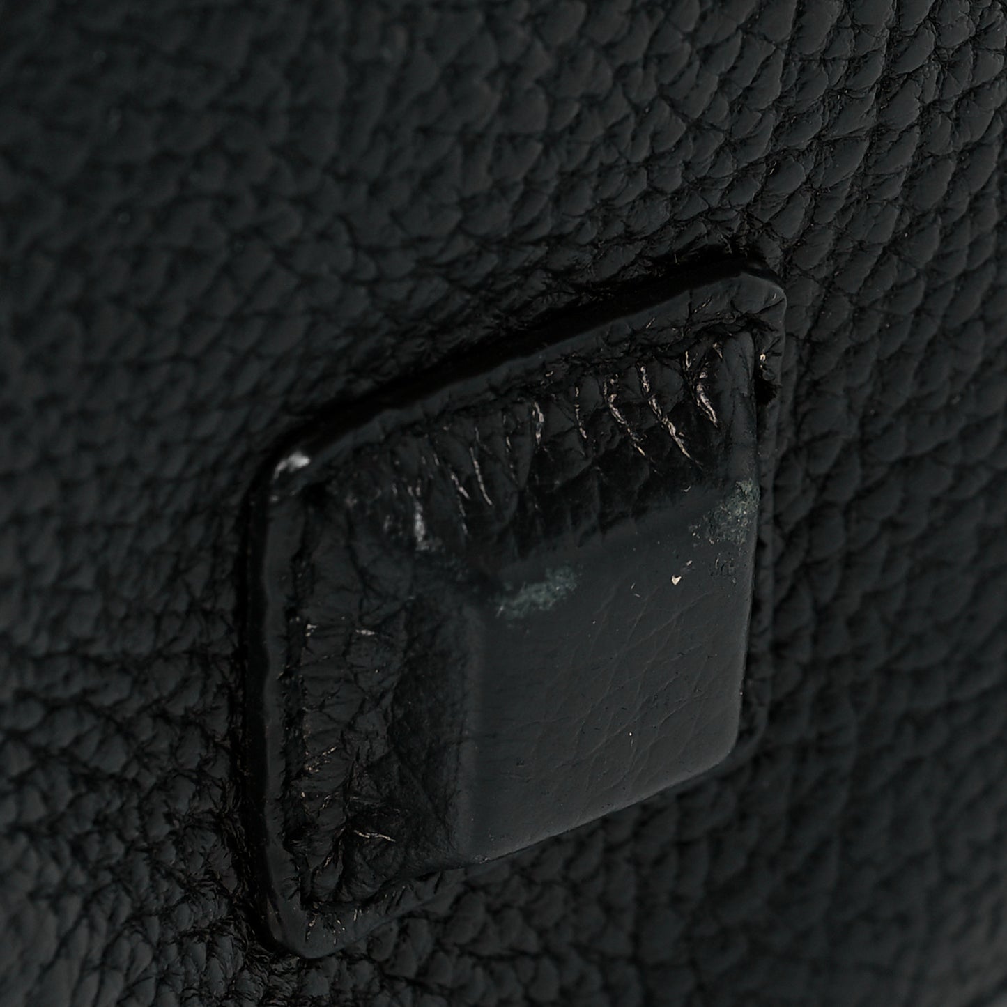 Pebbled Calfskin Large Emile Black Silver Hardware