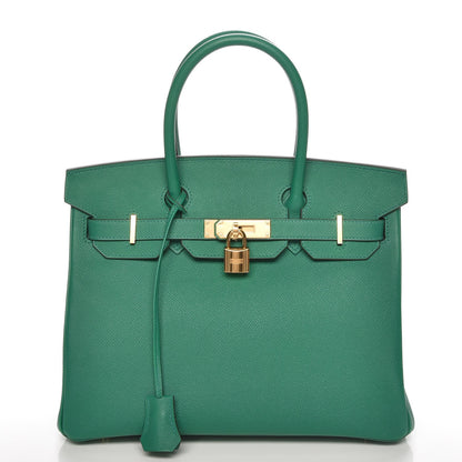 Hermes Epsom Birkin 30 Vert Vertigo 1 of 29