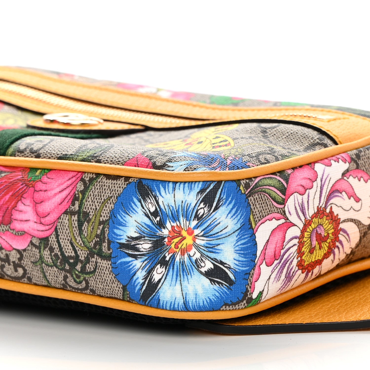 Gucci GG Supreme Monogram Flora Medium Ophidia Belt Bag Beige Multicolor Crop 10 of 10
