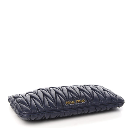 Miu Miu Nappa Matelasse Clutch Bleuette 3 of 9