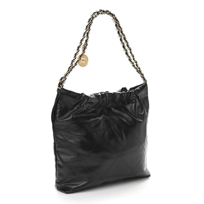 Chanel Shiny Calfskin Quilted Small Chanel 22 Black 4 of 12