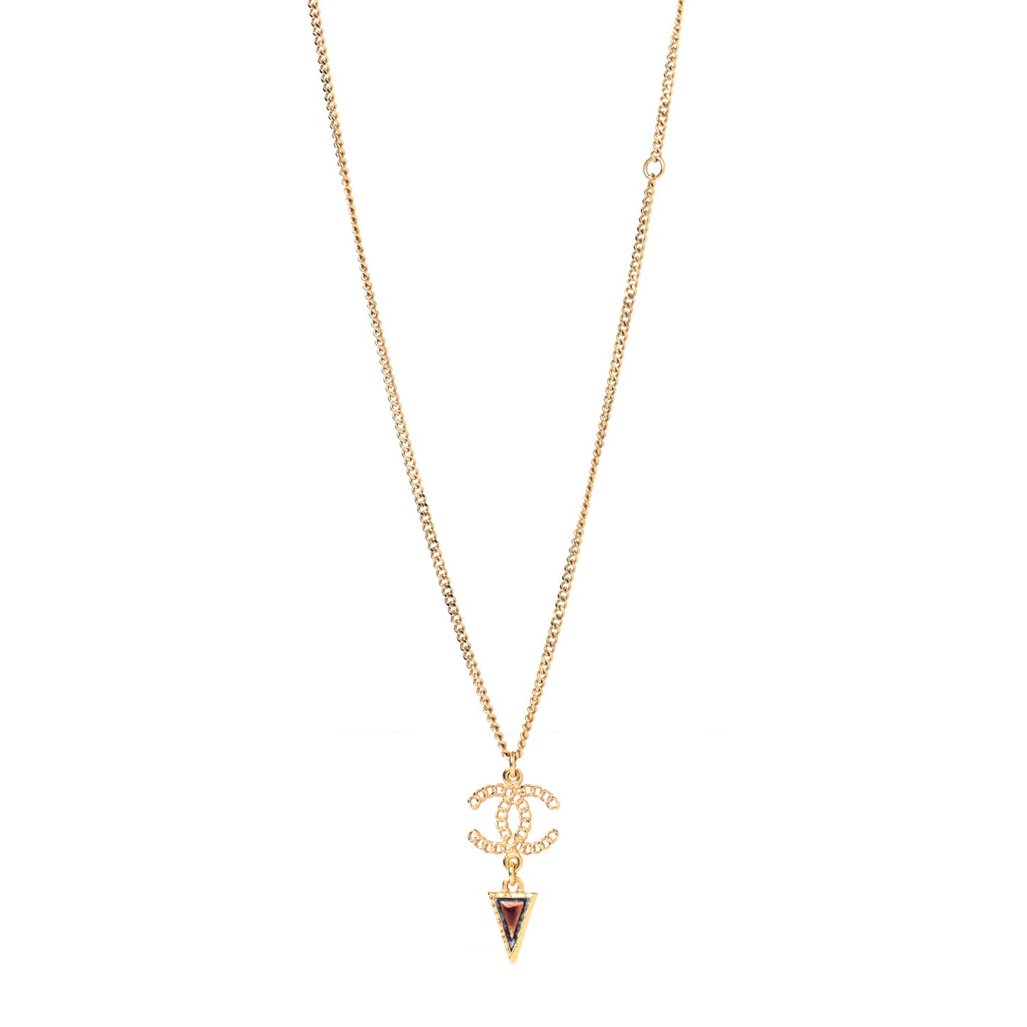 Enamel Chain CC Necklace Gold Multicolor