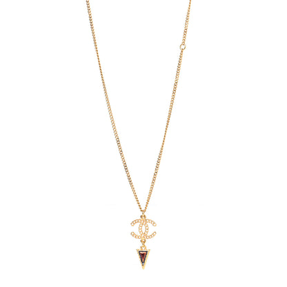 Chanel Enamel Chain CC Necklace Gold Multicolor 1 of 7