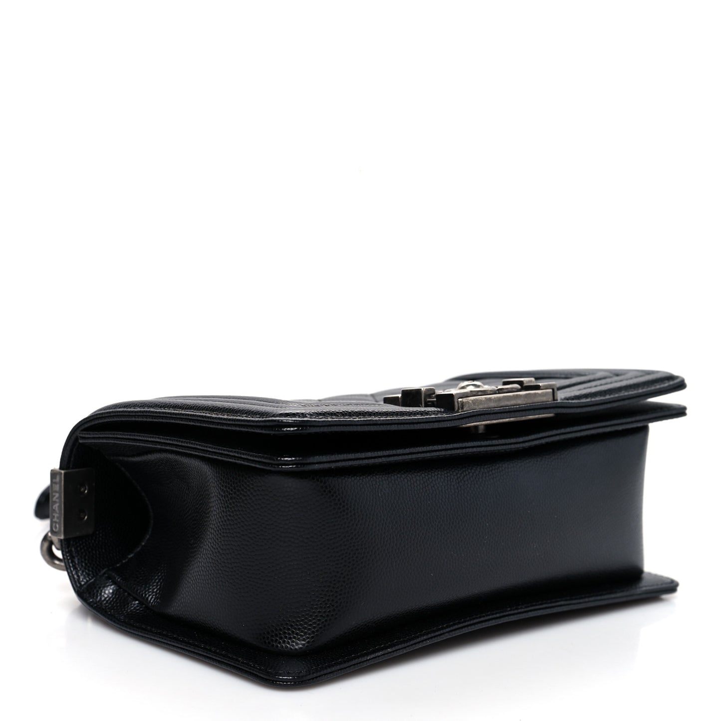Caviar Quilted Small Boy Flap Black