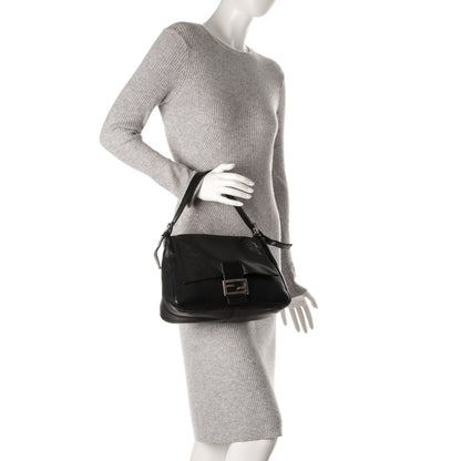 Fendi Calfskin Forever Mama Baguette Black 2 of 7