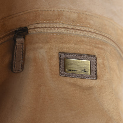 Fendi Goatskin Whipstitch Large Convertible Baguette Grey 7 of 8