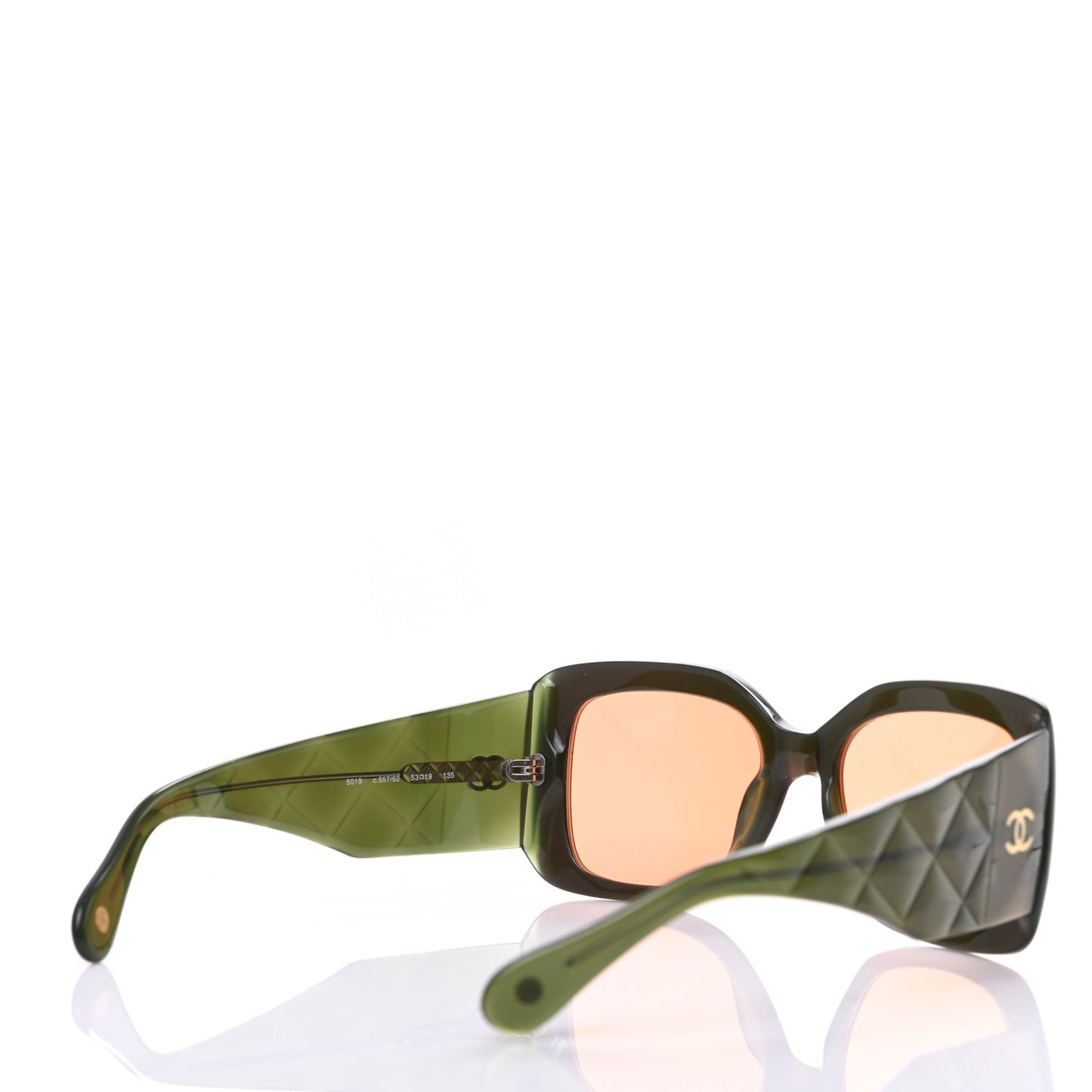 Acetate Quilted Sunglasses 5019 Green