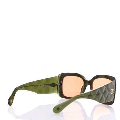 Chanel Acetate Quilted Sunglasses 5019 Green 4 of 8