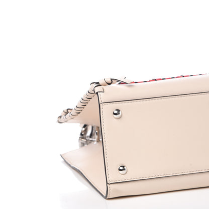 Fendi Vitello Century F is Fendi Whipstitch Bi-Color Regular Runaway Satchel Camelia Orzo Multicolor 6 of 12
