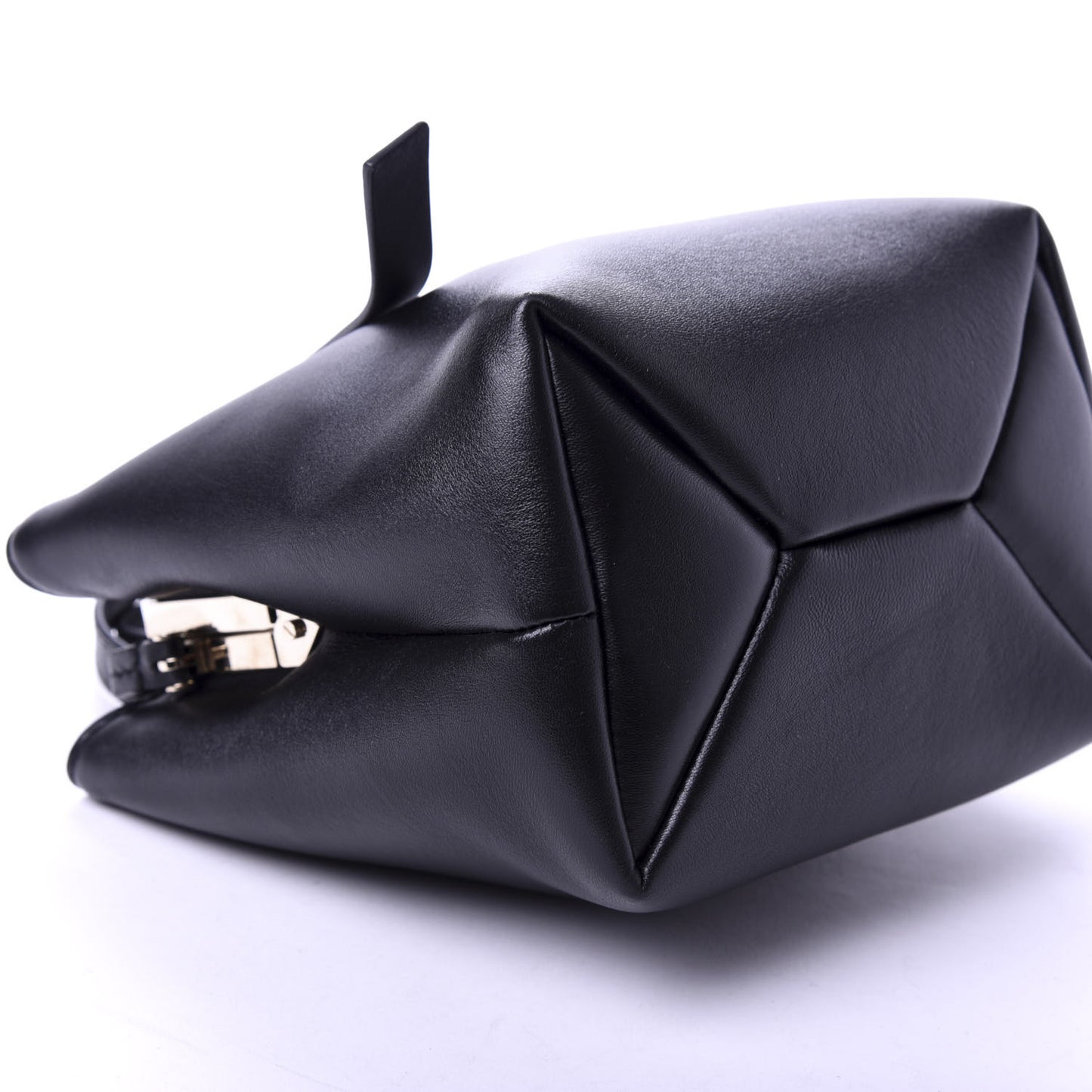 Smooth Calfskin Frame Shoulder Bag Black