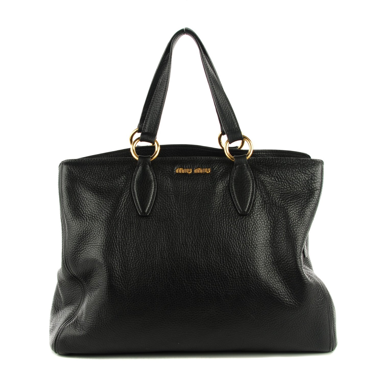Vitello Caribu Top Handle Bag Nero Black