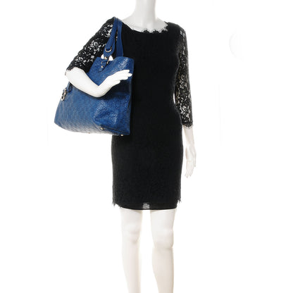 Gucci Guccissima Medium Icon Bit Tote Blue 2 of 7