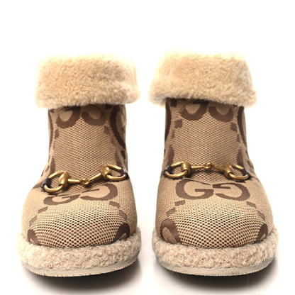 Gucci Calfskin Wool Womens Fria Horsebit Ankle Boots New 40 Caramel Butterscotch 2 of 7