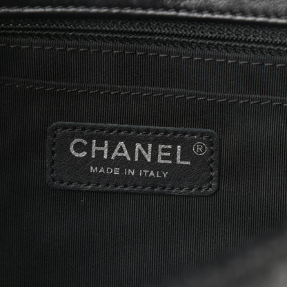 Chanel Lambskin Perforated Jumbo Punch Flap Black 6 of 13