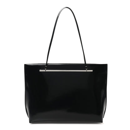 Saint Laurent Patent Calfskin Suzanne Shopping Tote Black 2 of 17