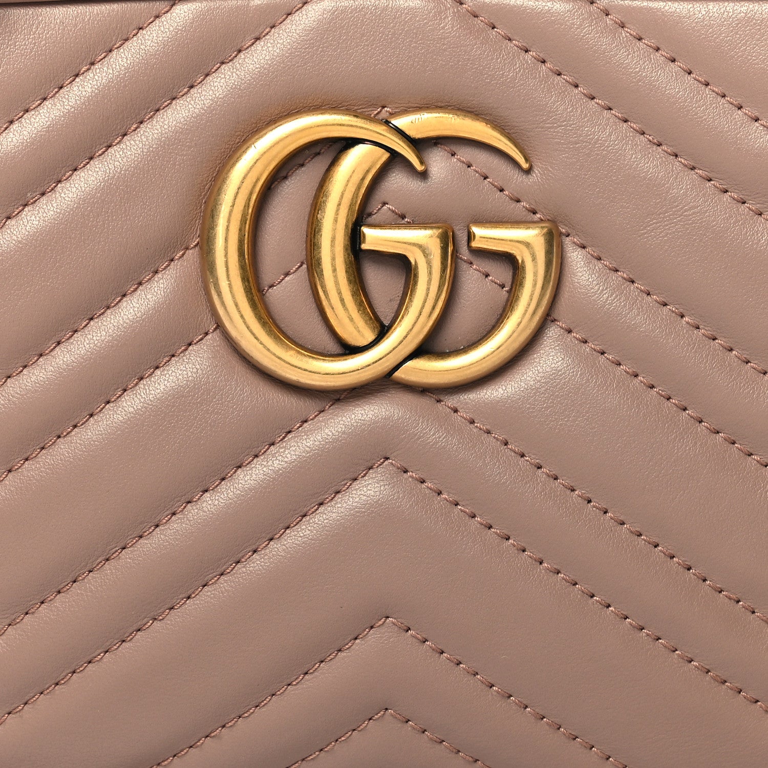 Gucci Calfskin Matelasse Small GG Marmont Chain Shoulder Bag Porcelain Rose 8 of 11