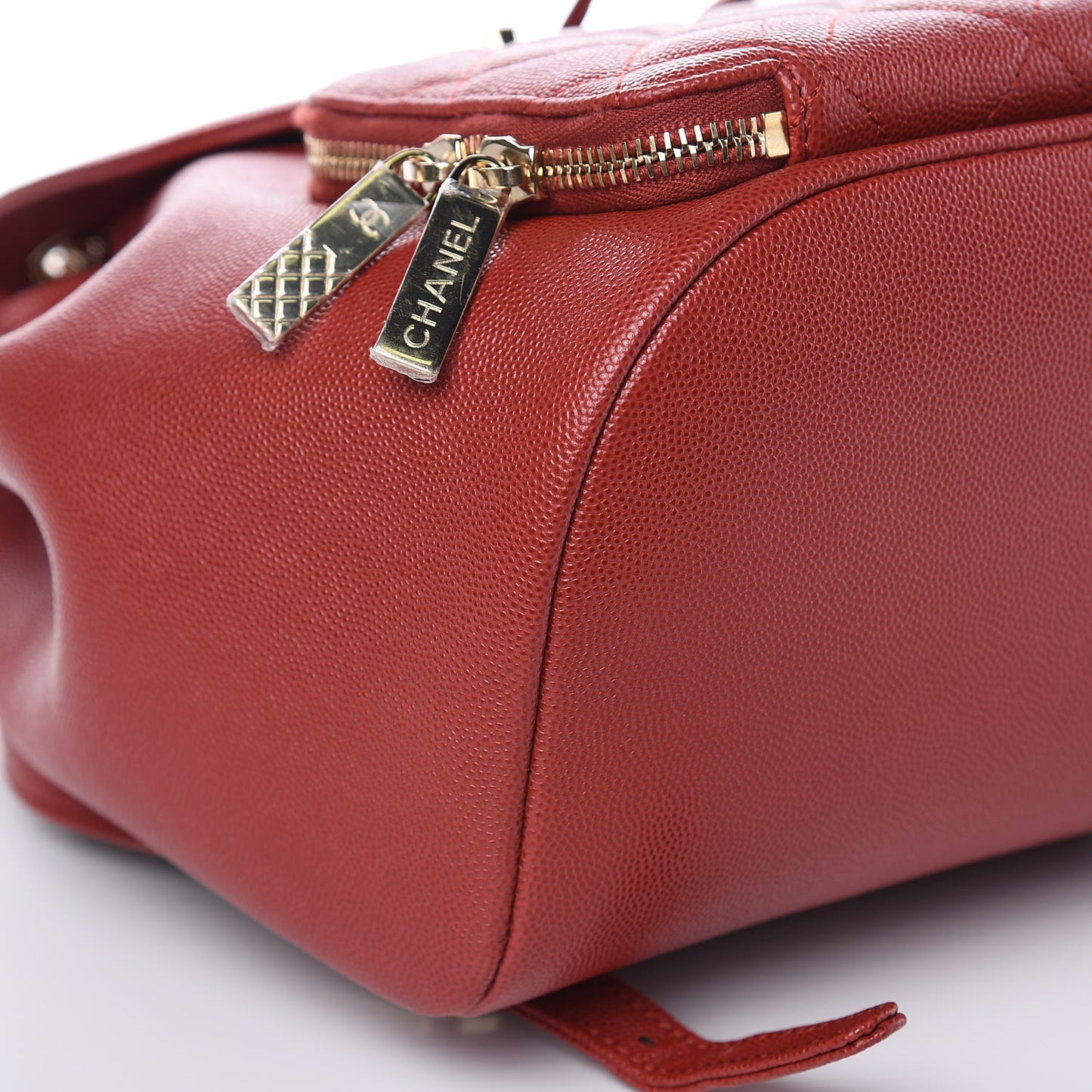 Caviar Quilted Business Affinity Backpack Dark Red