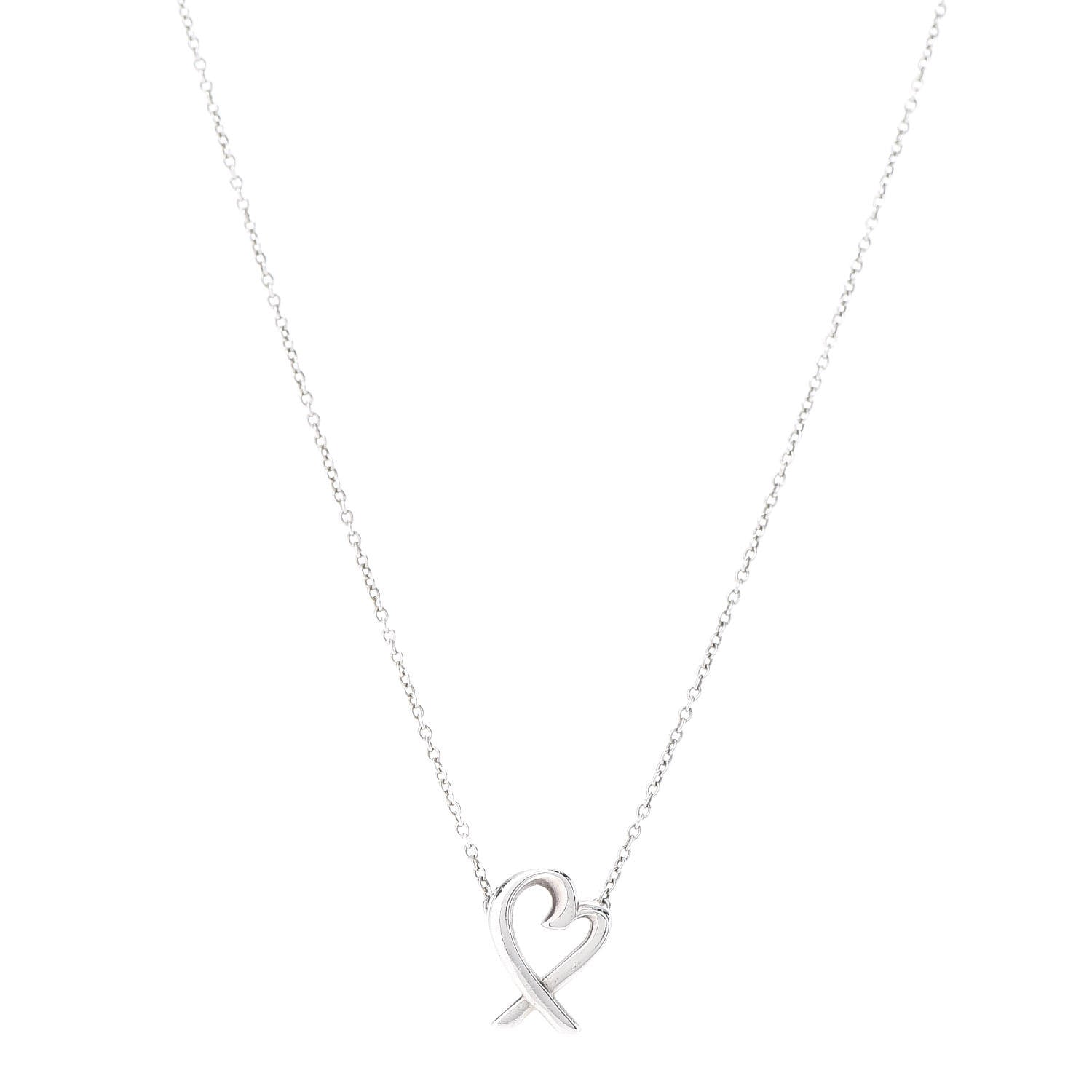 Tiffany Sterling Silver Mini Paloma Picasso Loving Heart Pendant Necklace 1 of 6