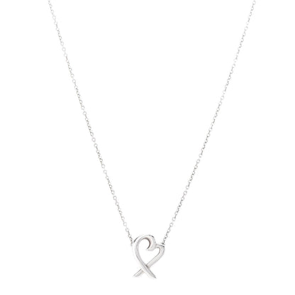 Tiffany Sterling Silver Mini Paloma Picasso Loving Heart Pendant Necklace 1 of 6