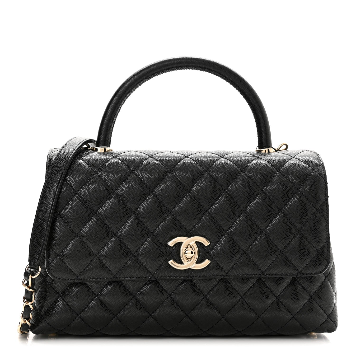 Chanel Caviar Quilted Small Coco Handle Flap Black 1 of 11
