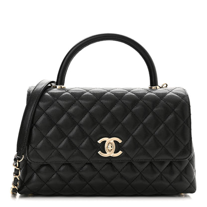 Chanel Caviar Quilted Small Coco Handle Flap Black 1 of 11