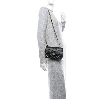Chanel Lambskin Quilted Small Single Flap Bag Black 2 of 11