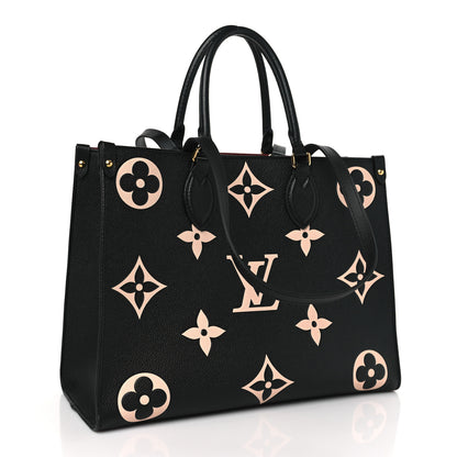 Louis Vuitton Empreinte Monogram Giant Onthego MM Black Beige 3 of 9