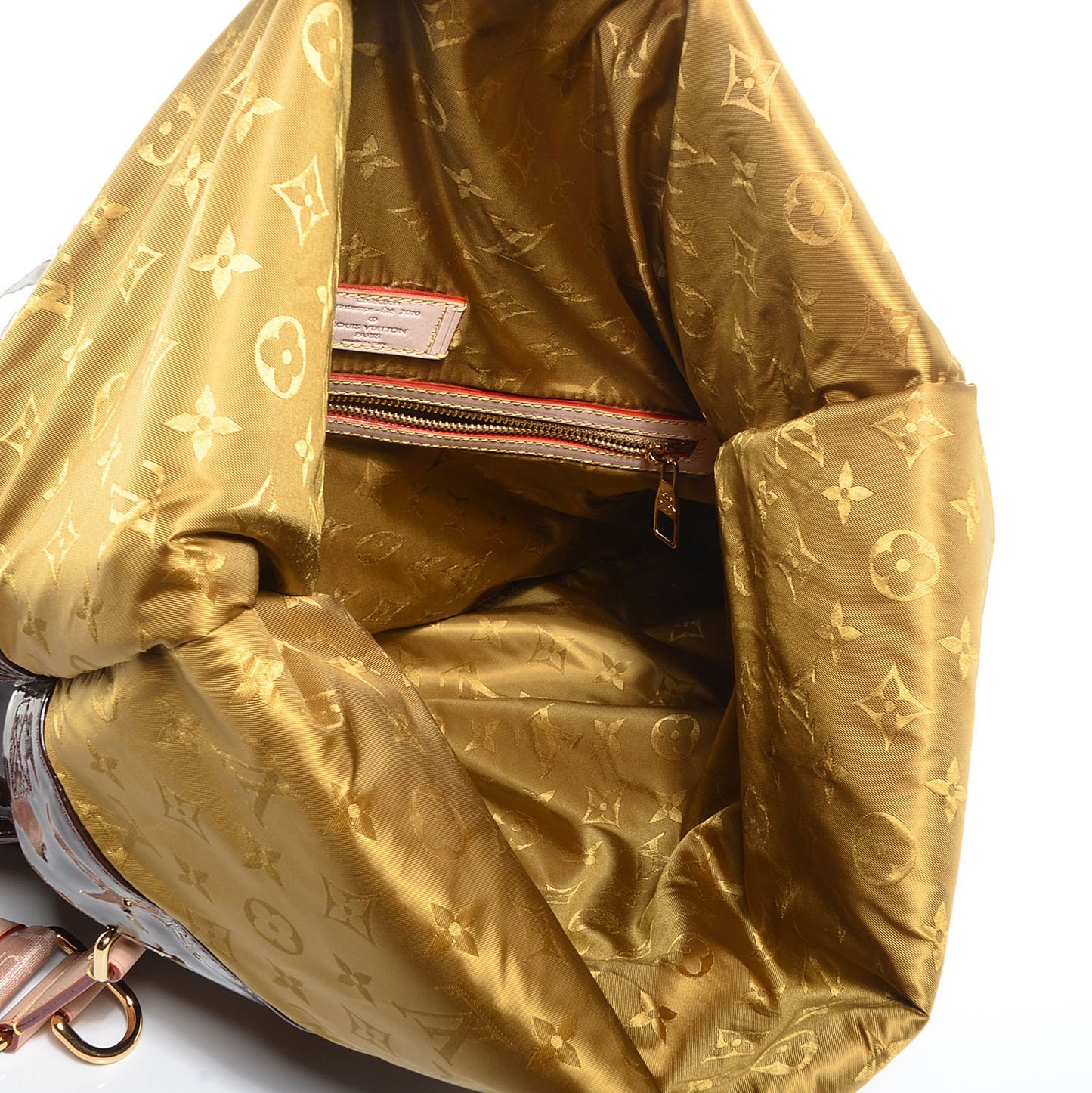 Patent Lambskin Raindrop Besace Moka