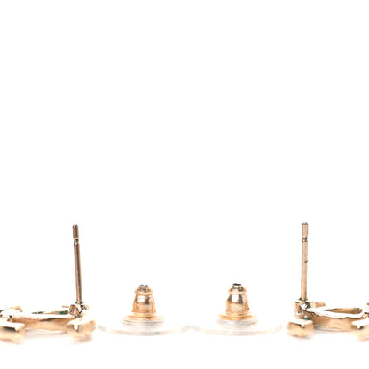 Chanel Pearl Bead CC Drop Earrings Black Gold 3 of 4