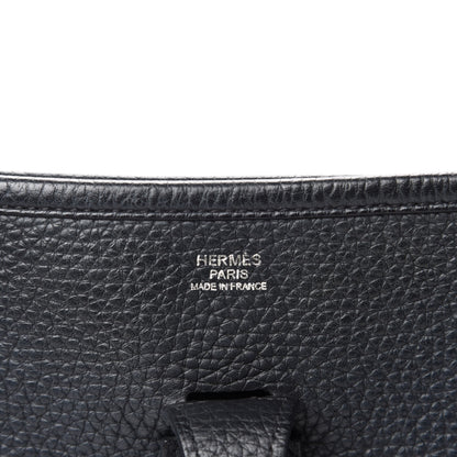 Hermes Taurillon Clemence Evelyne III PM Black 8 of 10