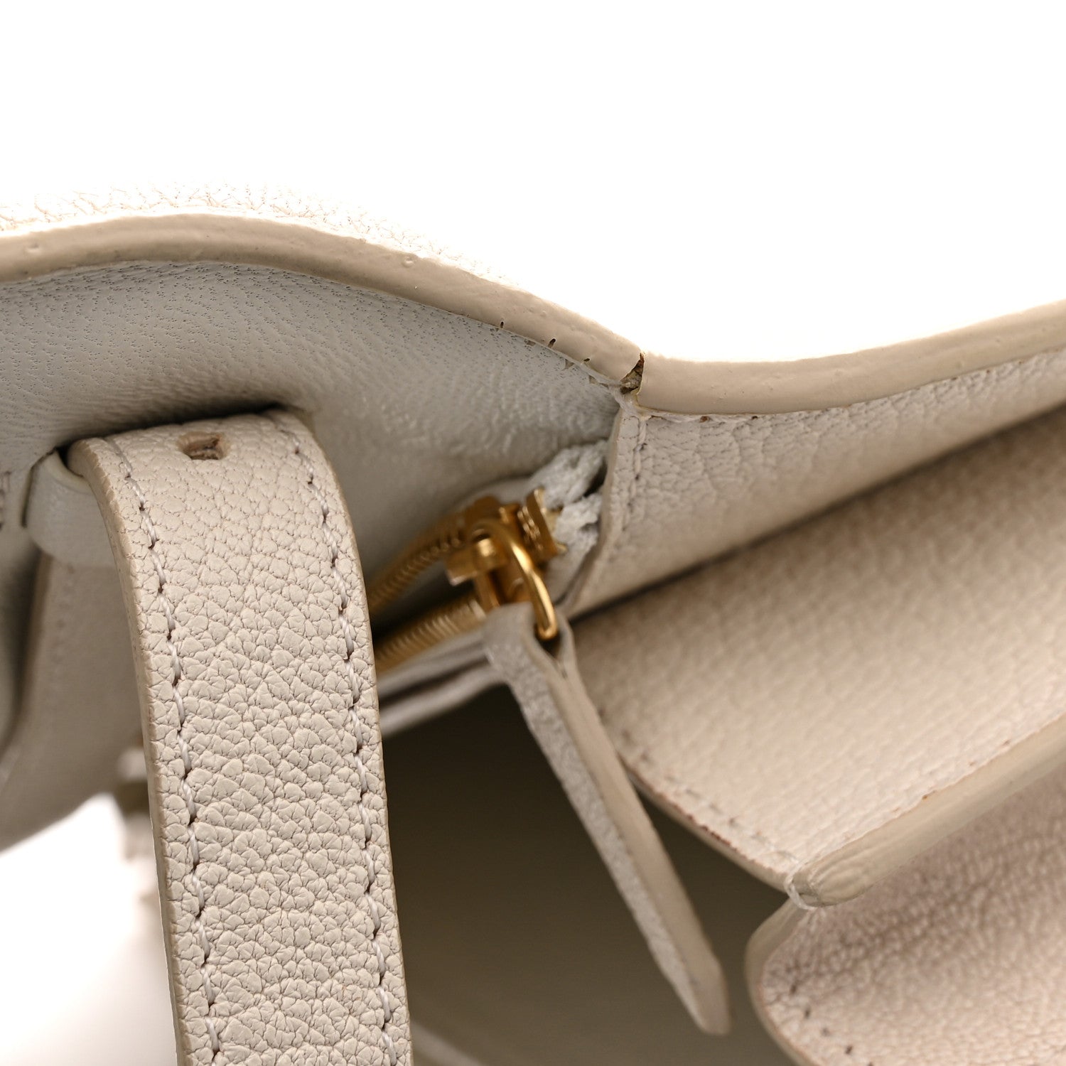 Celine Goatskin Medium Classic Box Flap Bag White 12 of 13